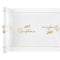 SANTEX Kids Birthday Floral Baptism "Baptême" Table Runner, White and Gold, 196 Inches, 1 Count