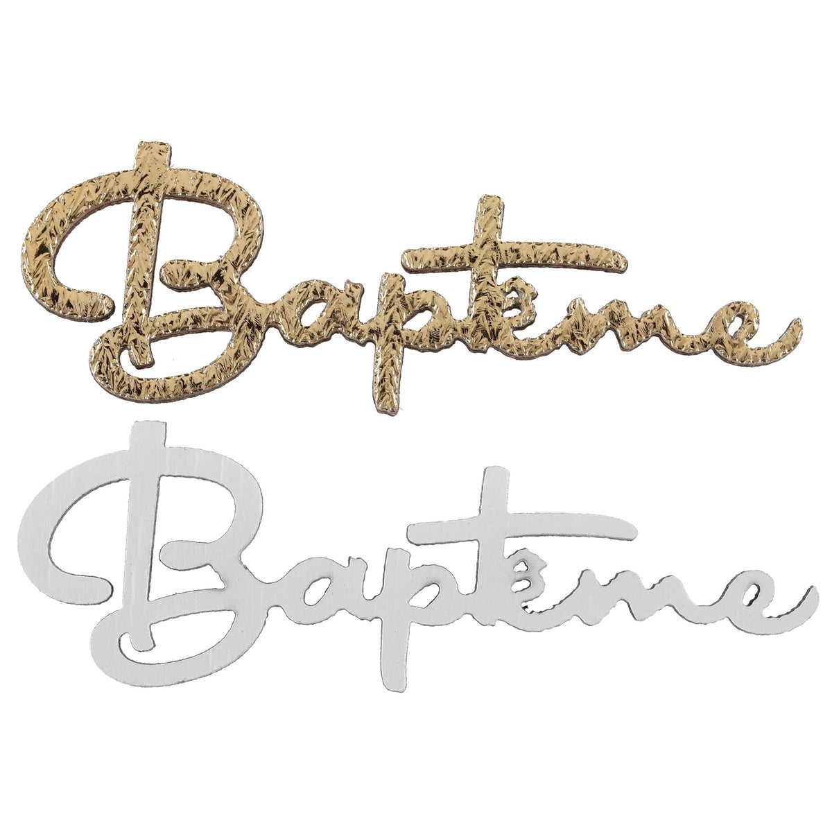 SANTEX Kids Birthday Floral Baptism "Baptême" Table Scatter, White and Gold, 1 Count