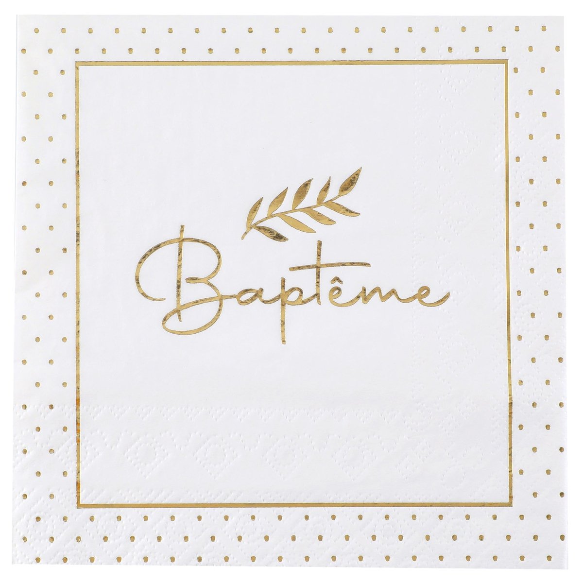 Floral Baptism Large Lunch Napkins, 20 Count Party Expert
