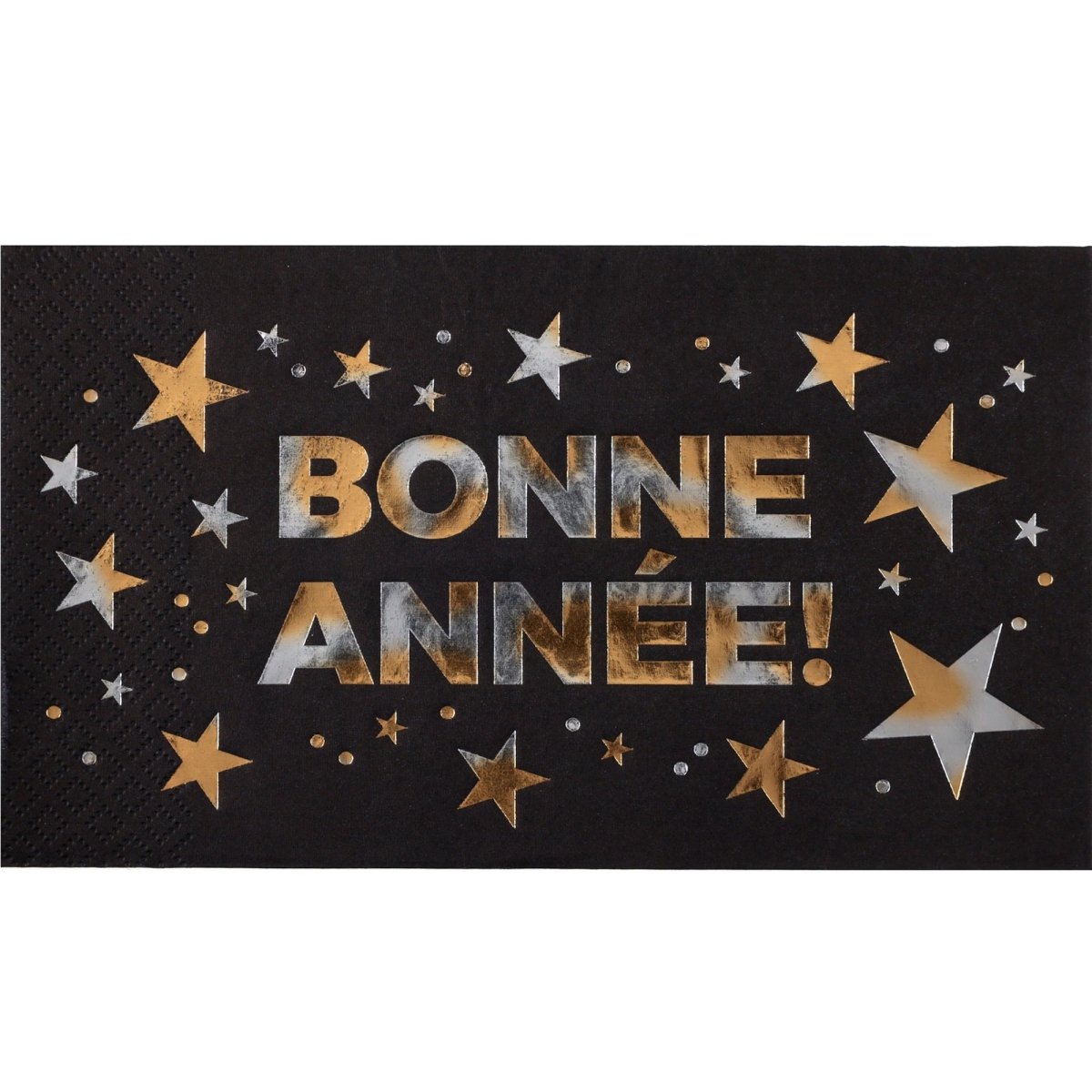 SANTEX New Year "Bonne Année" Champagne Large Lunch Napkins, 10 Count 3660380114871