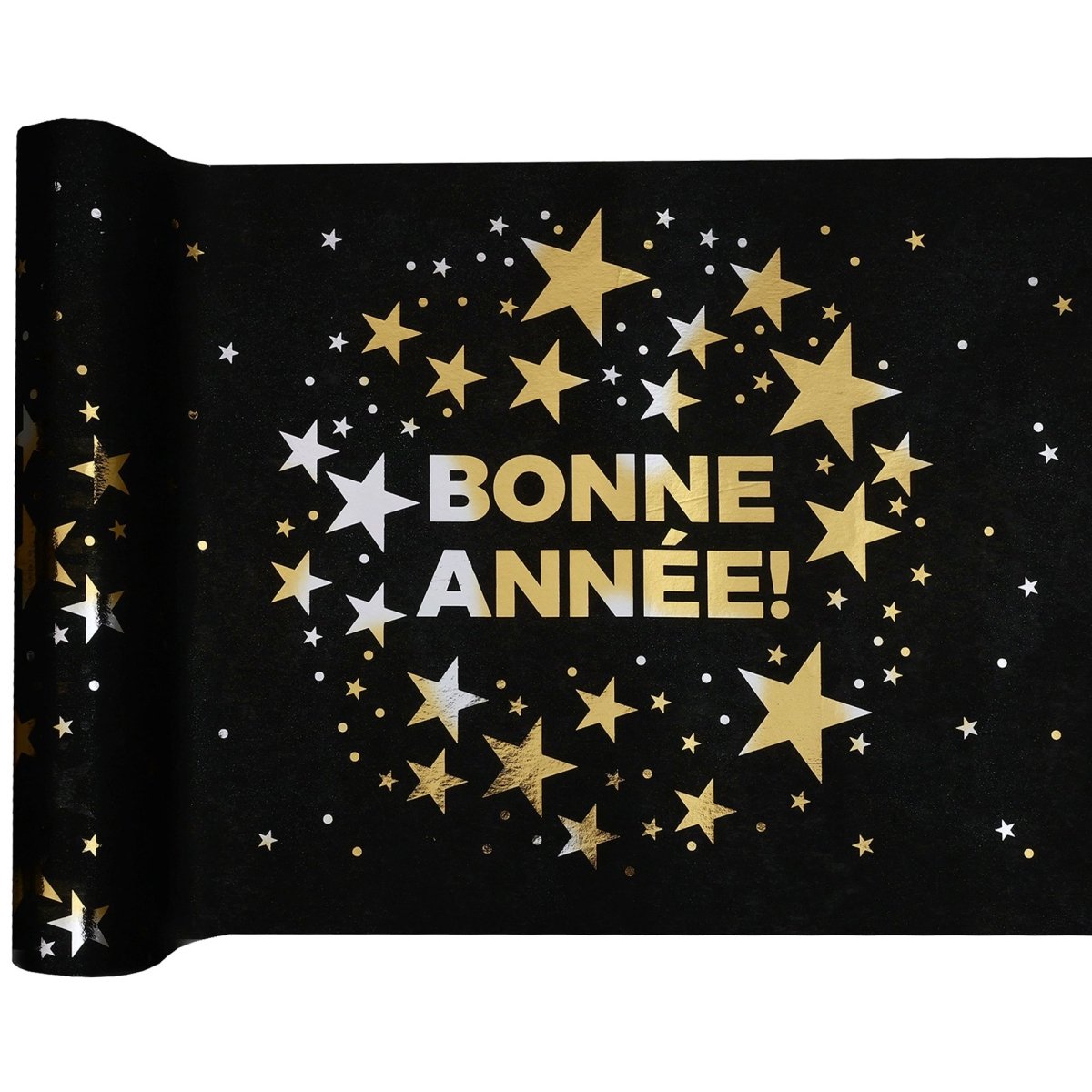 SANTEX New Year "Bonne Année" Champagne Table Runner, 196 Inches, 1 Count 3660380114864