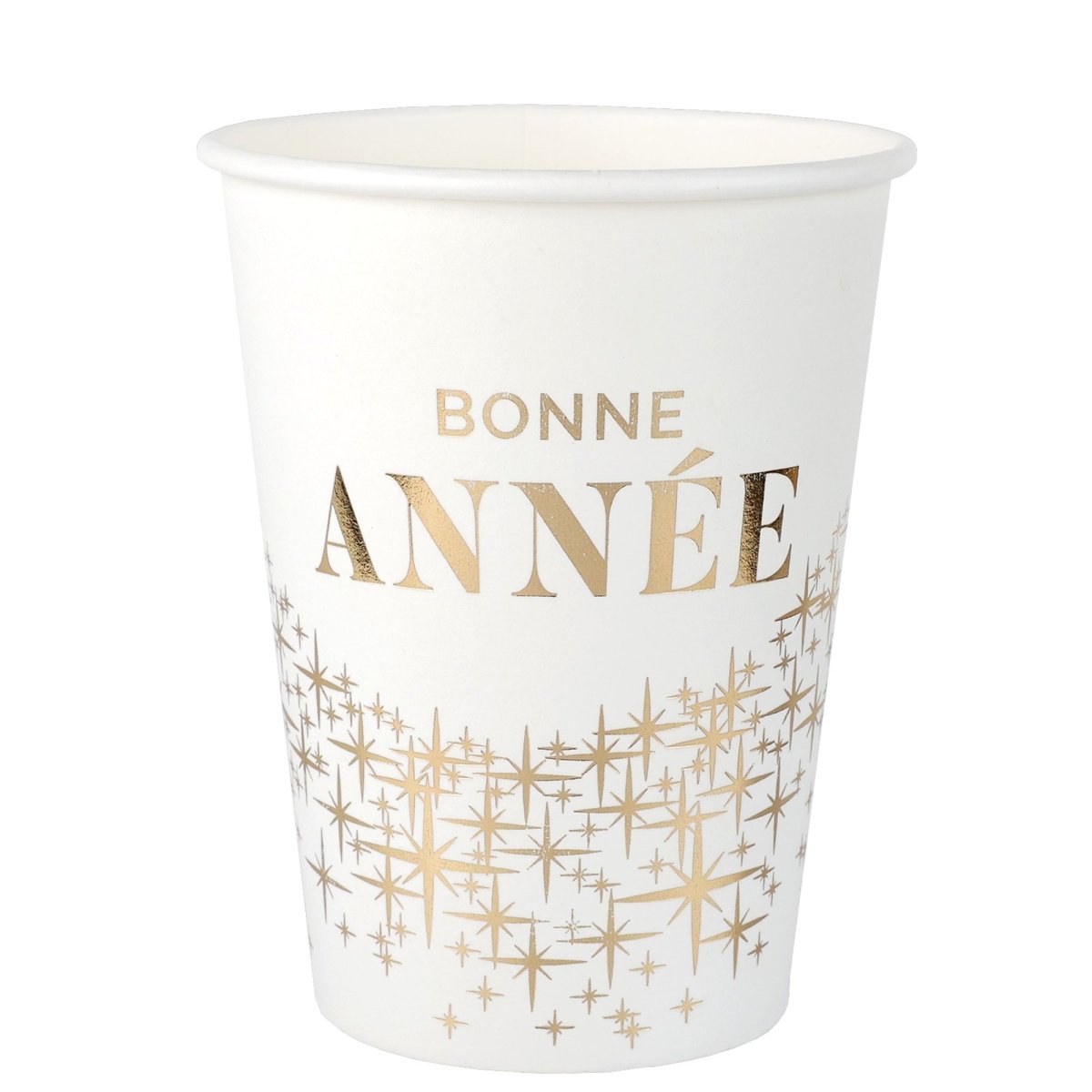 SANTEX New Year Glittering "Bonne Année" Paper Cups, 10 Count 3660380115694