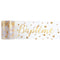 SANTEX Religious Baptism "Baptême"  Tulle Ribbon, White and Gold, 393 Inches, 1 Count 3660380079941