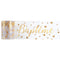 SANTEX Religious Baptism "Baptême"  Tulle Ribbon, White and Gold, 393 Inches, 1 Count 3660380079941