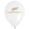 SANTEX Religious Communion White Latex Balloons, 12 Inches, 6 Count