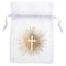 SANTEX Religious Communion White Small Organza Bags, 6 Count