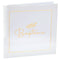 SANTEX Religious Floral Baptism "Baptême" Guest Book, White and Gold, 1 Count