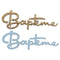 SANTEX Religious Floral Baptism "Baptême" Table Scatter, Light Blue and Gold, 1 Count