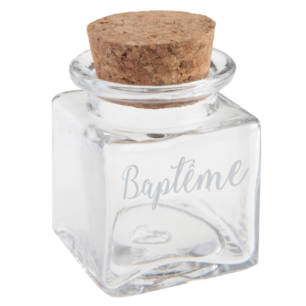 SANTEX Religious Floral Baptism Clear "Baptême" Pot, 1 Count