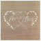 SANTEX Wedding Natural Wedding Large Lunch Napkins, 20 Count