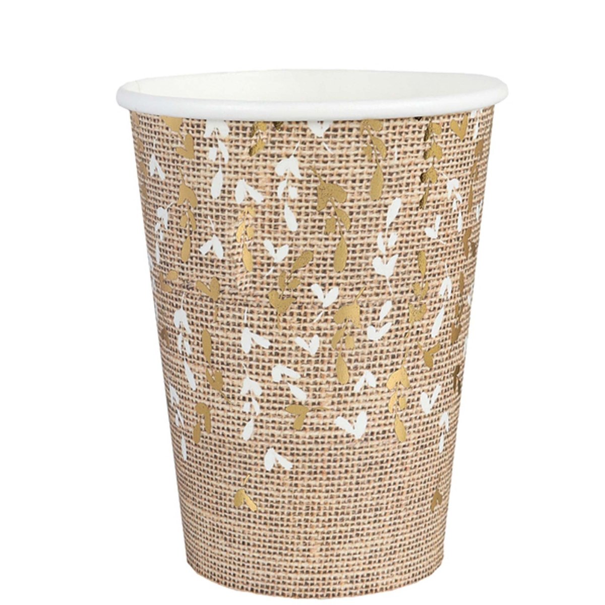Natural Wedding Paper Cups, 9 oz, 10 Count | Party Expert