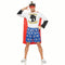 Seeing Red Inc. Costumes Captain Save a Hoe Costume for Adults, White Graphic Shirt