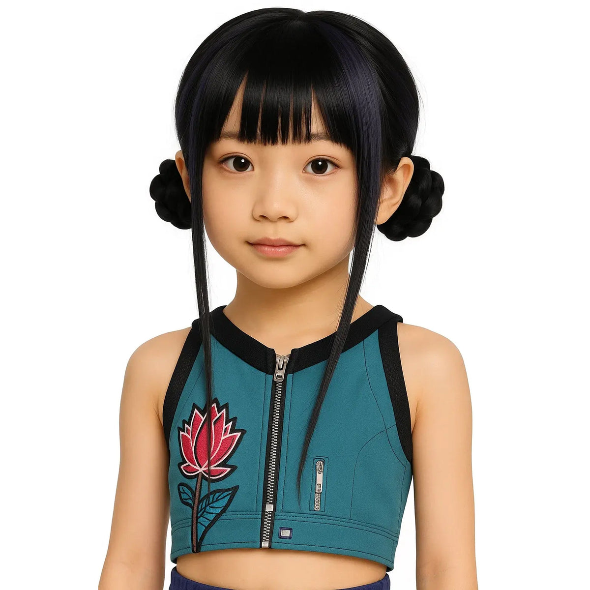 Shaoxing Keqiao Chengyou Textile Co.,Ltd Costume Accessories Black Twin Bun Wig for Kids 840482507495