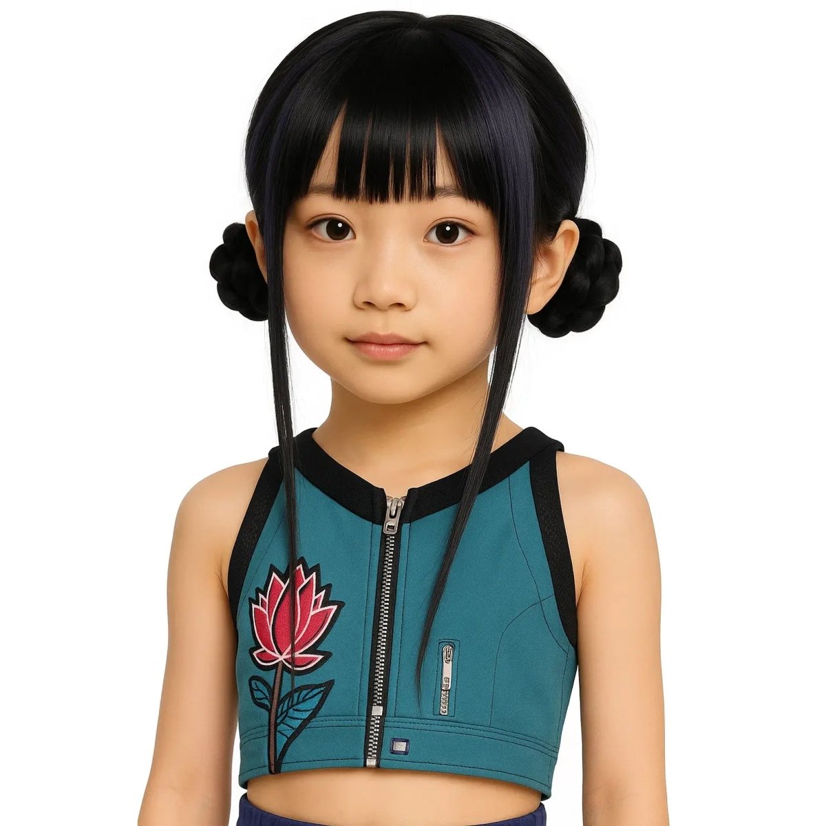 Shaoxing Keqiao Chengyou Textile Co.,Ltd Costume Accessories Black Twin Bun Wig for Kids 840482507495