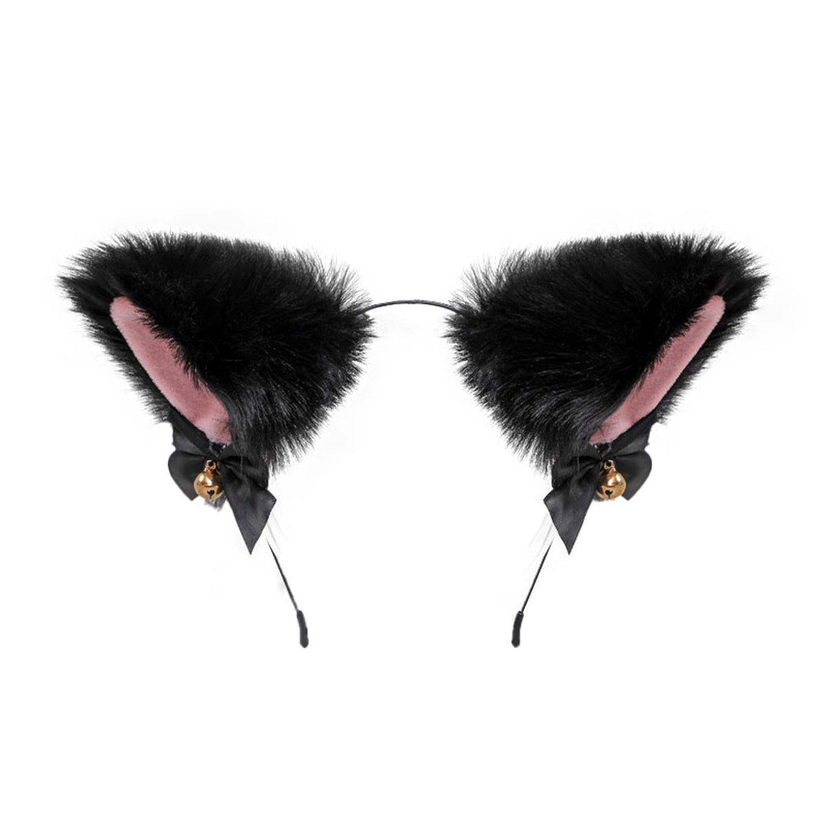 Shaoxing Keqiao Chengyou Textile Co.,Ltd Costumes Accessories Black and Pink Cat Ears Headband for Adults