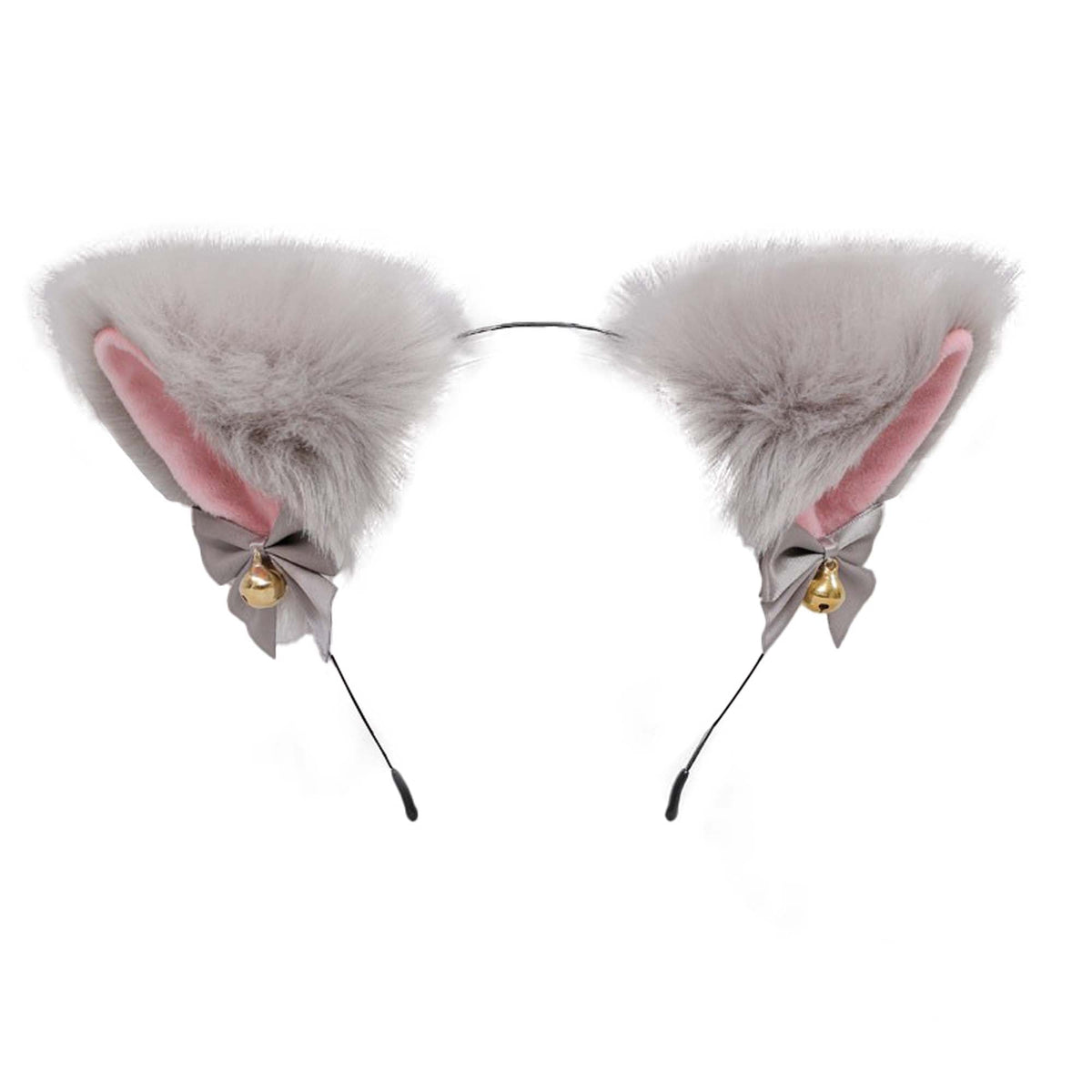 Shaoxing Keqiao Chengyou Textile Co.,Ltd Costumes Accessories Grey and Pink Cat Ears Headband for Adults