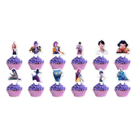 Shaoxing Keqiao Chengyou Textile Co.,Ltd Kids Birthday Dancing Idols Birthday Cupcake Toppers, 12 Count 840482507594