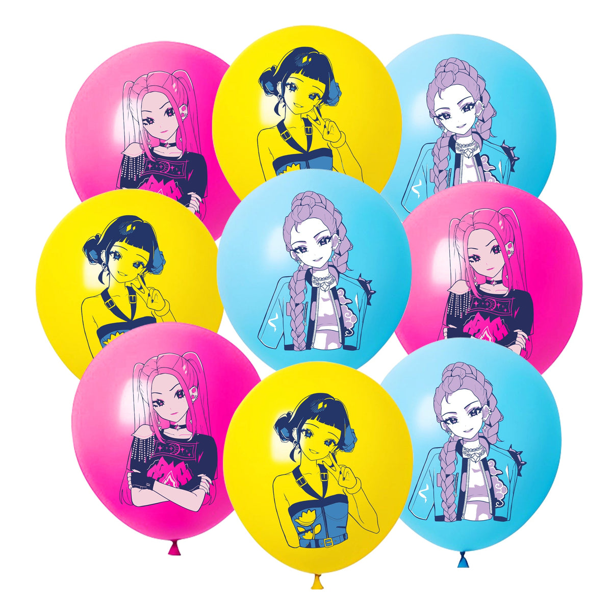 Shaoxing Keqiao Chengyou Textile Co.,Ltd Kids Birthday Dancing Idols Birthday Latex Balloons, 12 Inches, 12 Count 840482507587