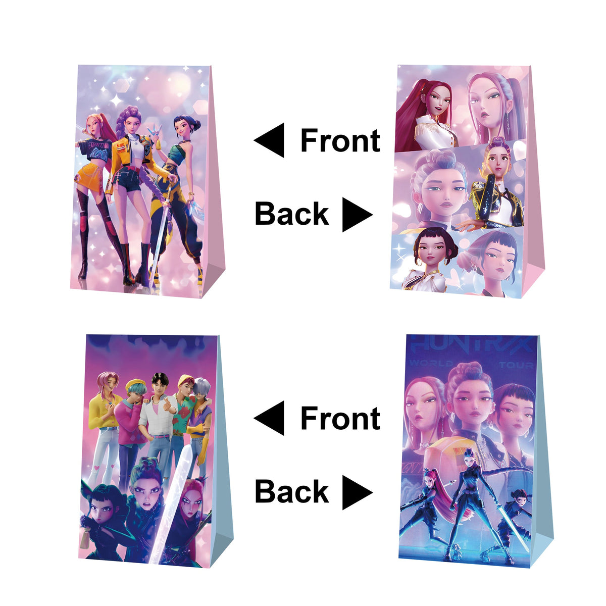 Shaoxing Keqiao Chengyou Textile Co.,Ltd Kids Birthday Dancing Idols Birthday Paper Favour Bags, 8 Count 840482507617