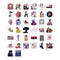 Shaoxing Keqiao Chengyou Textile Co.,Ltd Kids Birthday Dancing Idols Birthday Stickers, 25 Count 840482507655