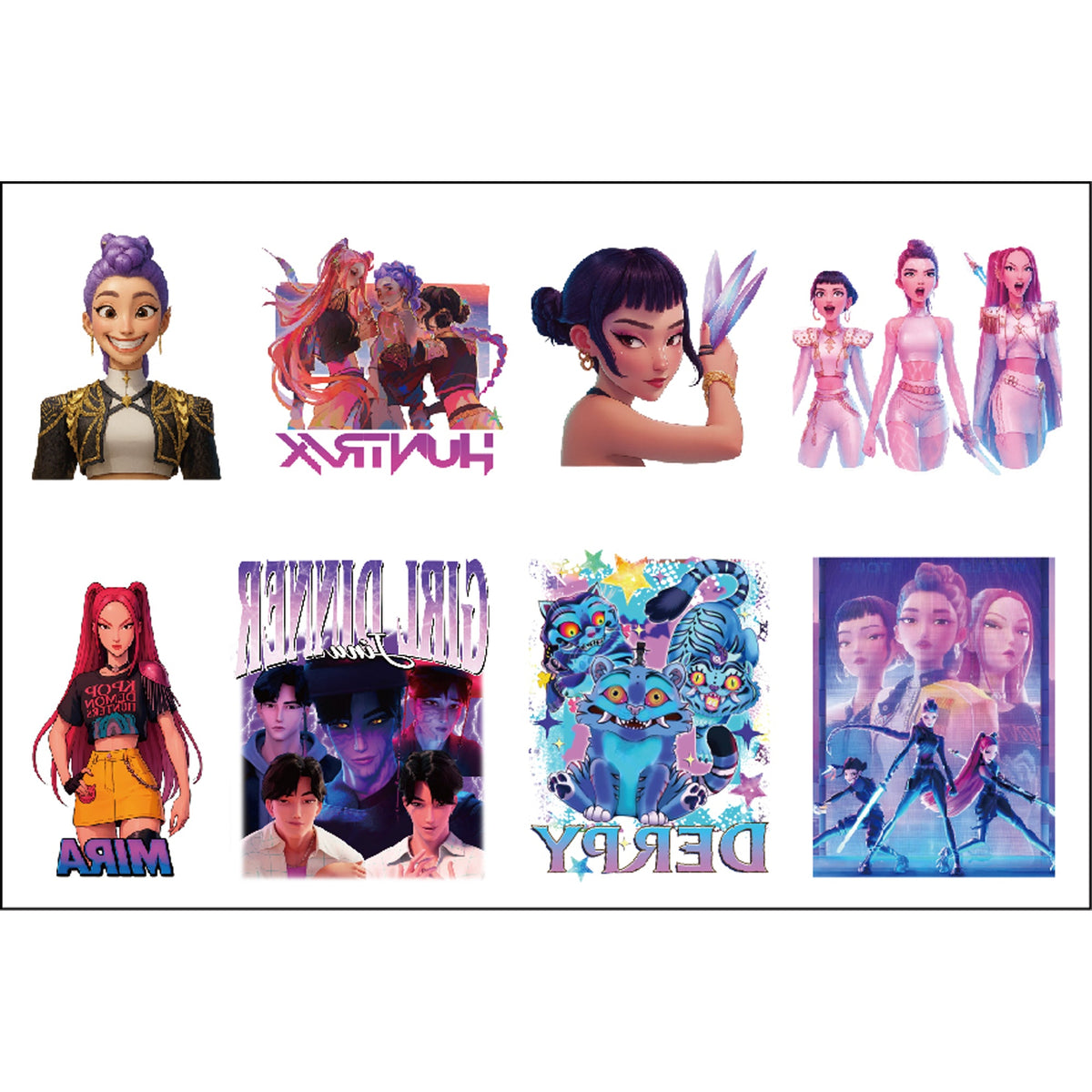 Shaoxing Keqiao Chengyou Textile Co.,Ltd Kids Birthday Dancing Idols Birthday Temporary Tattoos, 8 Count 840482507648