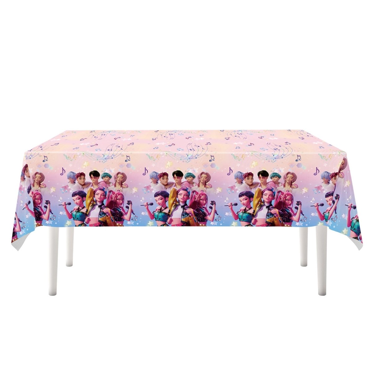 Shaoxing Keqiao Chengyou Textile Co.,Ltd Kids Birthday Dancing Idols Rectangular Plastic Table Cover, 43 x 71 Inches, 1 Count 840482507525