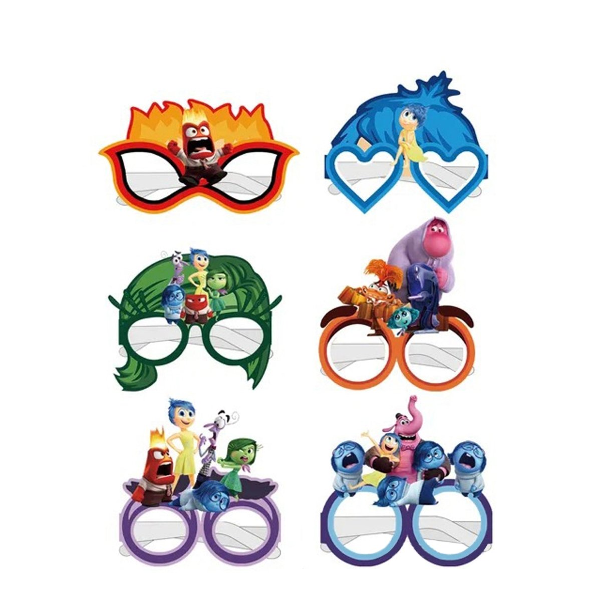 Shaoxing Keqiao Chengyou Textile Co.,Ltd Kids Birthday Inside Out 2 Birthday Paper Glasses, 12 Count 810120717609