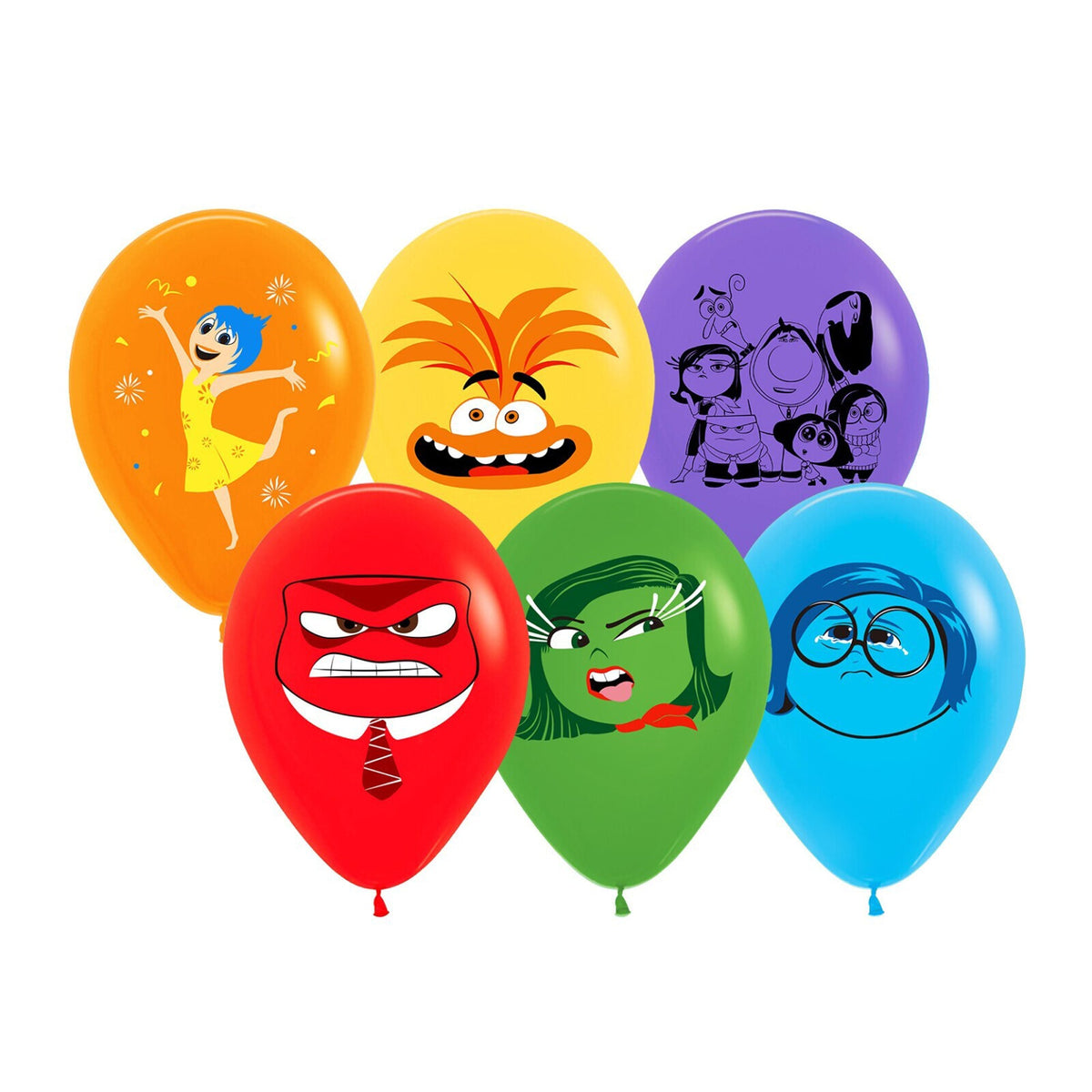 Shaoxing Keqiao Chengyou Textile Co.,Ltd Kids Birthday Inside Out 2 Printed Latex Balloons, 12 Inches, 12 Count 810120717593