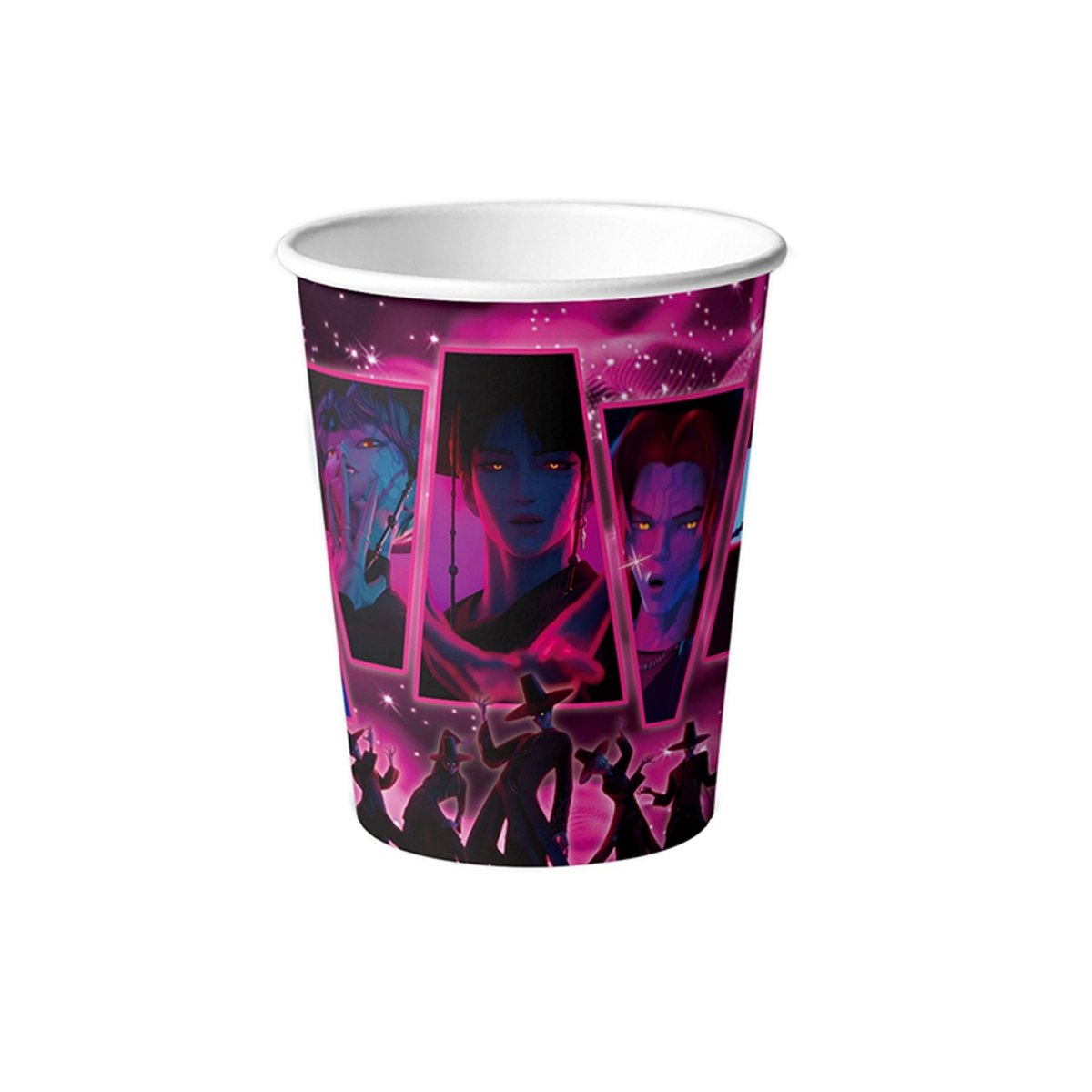 Shaoxing Keqiao Chengyou Textile Co.,Ltd Kids Birthday Kpop Anime Paper Cups, Demon Hunter Inspired Boy Band, 9 Oz, 10 Count 840482509390