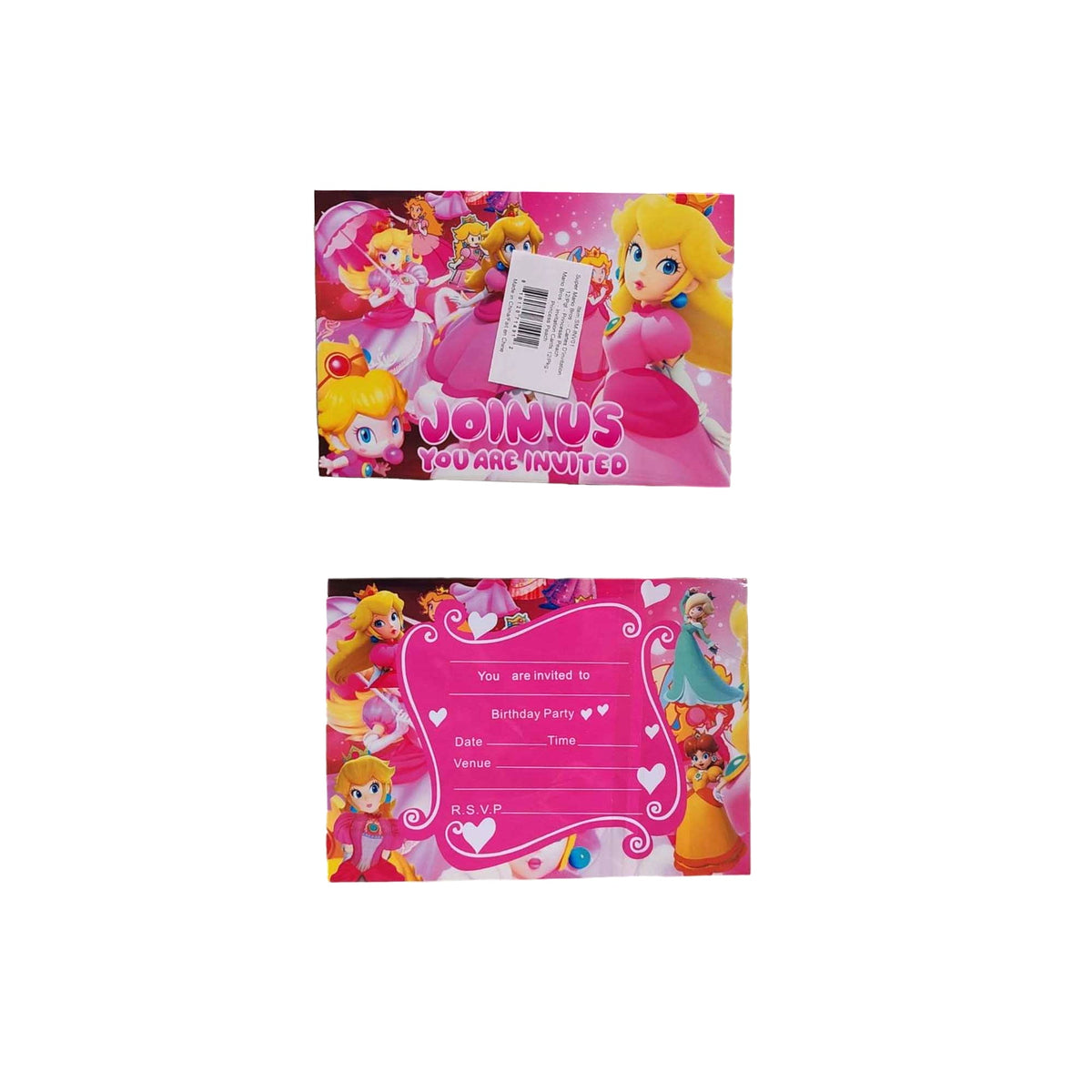 Shaoxing Keqiao Chengyou Textile Co.,Ltd Kids Birthday Peach Birthday Party Invitation Cards, Super Mario Bros, 12 Count 810120714912