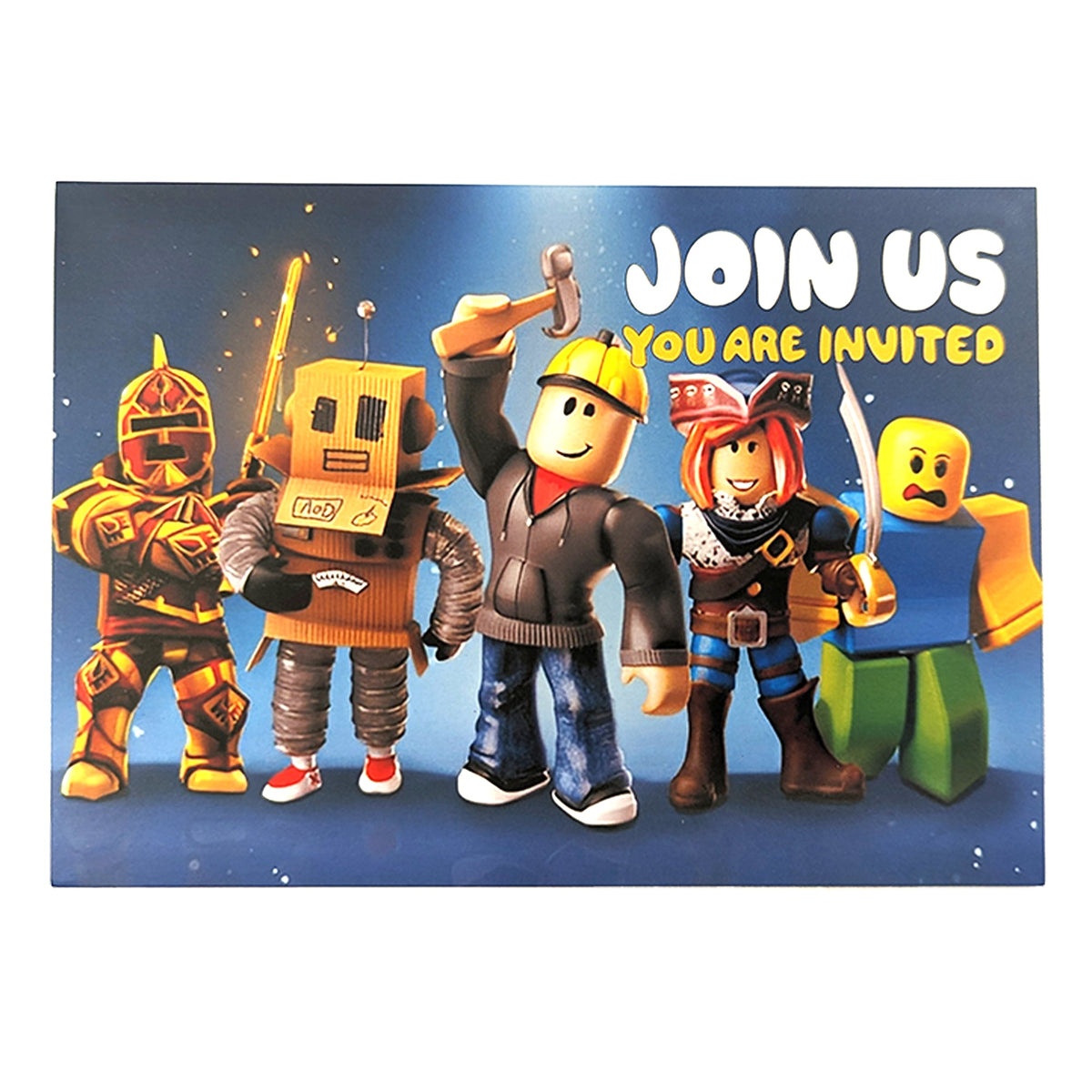 Shaoxing Keqiao Chengyou Textile Co.,Ltd Kids Birthday Roblox Birthday Party Invitation Cards, 12 Count