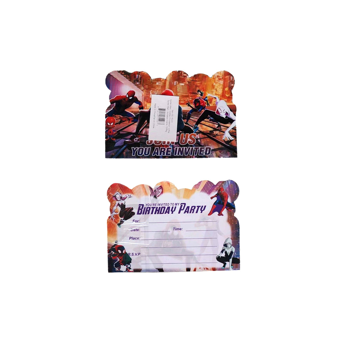 Shaoxing Keqiao Chengyou Textile Co.,Ltd Kids Birthday Spider-Man Birthday Party Invitation Cards, 12 Count 810120714967