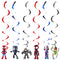 Shaoxing Keqiao Chengyou Textile Co.,Ltd Kids Birthday Spidey Birthday Spiral Decoration Kit with Cutouts, 6 Count 840482505446