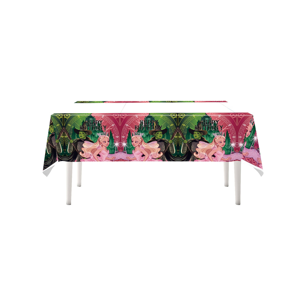 Shaoxing Keqiao Chengyou Textile Co.,Ltd Kids Birthday Wicked Birthday Rectangular Plastic Table Cover, 70 x 42 Inches, 1 Count 810120718811