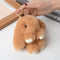 Shenzhen Huiboxin Electronics Co. Ltd Impulse Buying Brown Fluffy Bunny Plush Keychain, 1 Count
