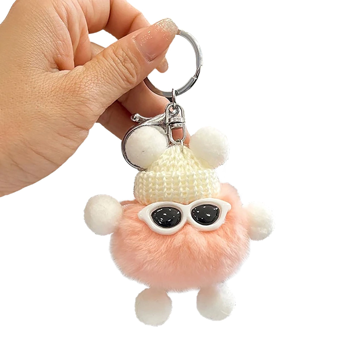 Shenzhen Huiboxin Electronics Co. Ltd Impulse Buying Fluffy Ball Plush Keychain, 1 Count