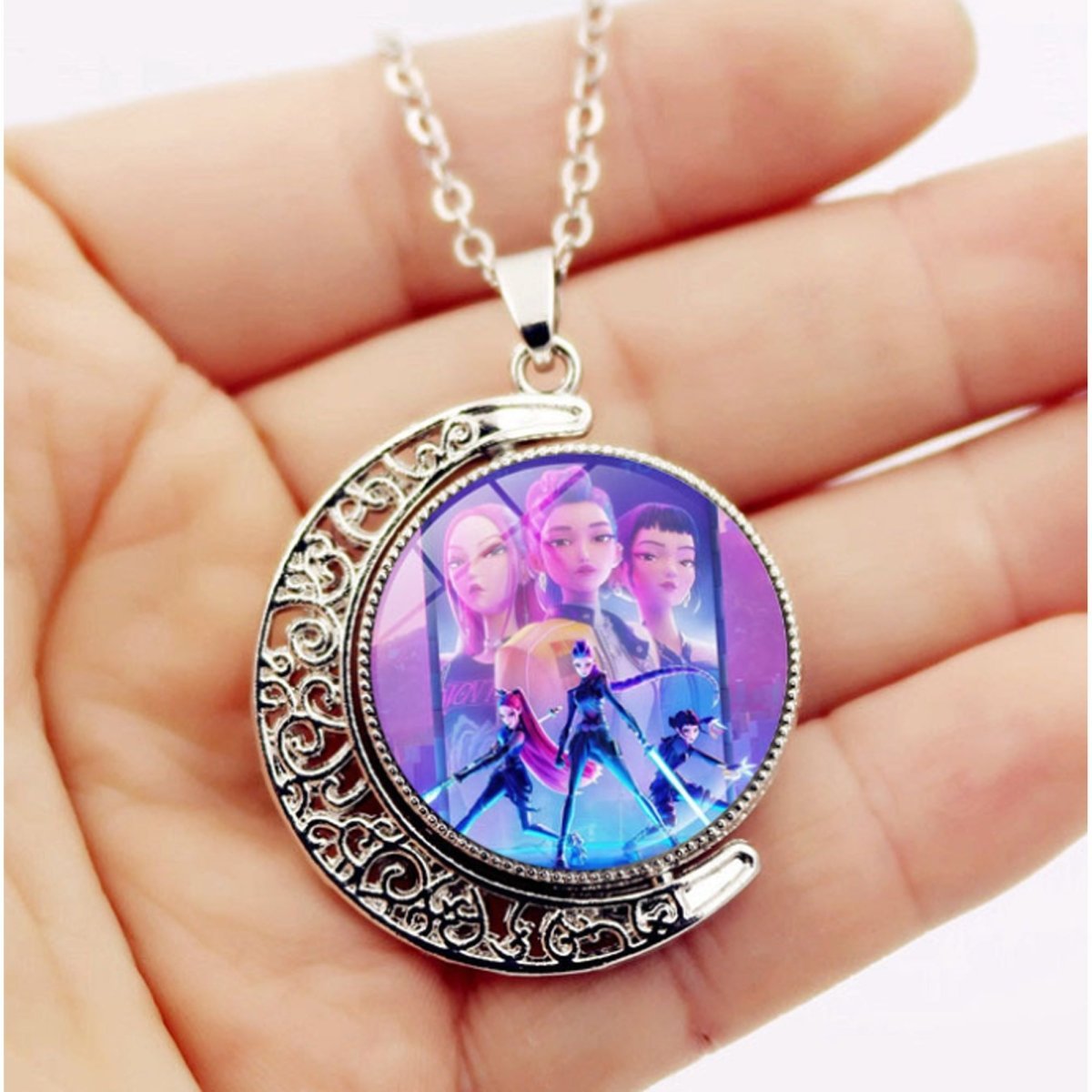 Shenzhen Huiboxin Electronics Co. Ltd Impulse Buying Kpop Anime Girls Necklace, Demon Hunter Inspired Pop Signer, 1 Count 840482507969