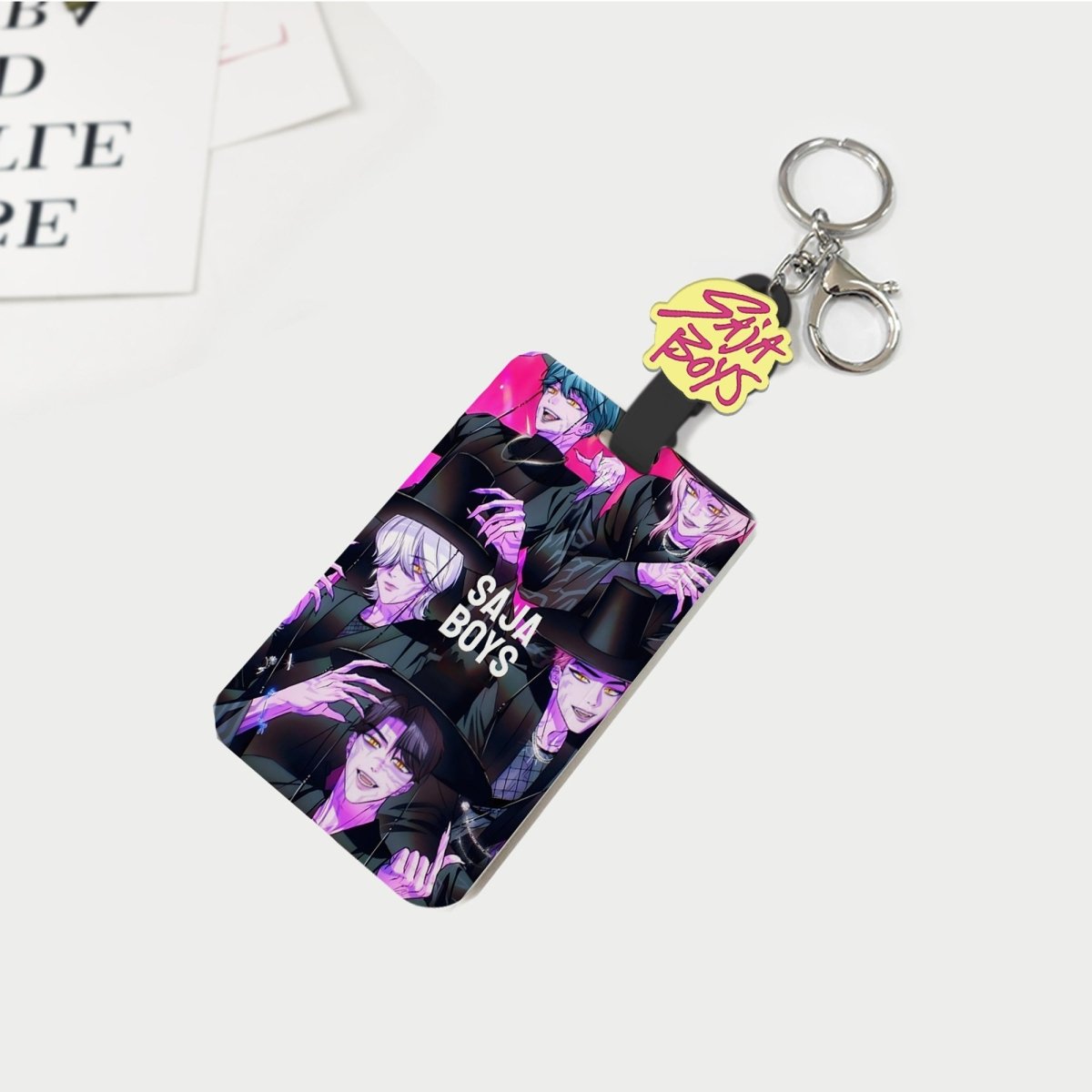 Shenzhen Huiboxin Electronics Co. Ltd Impulse Buying Kpop Anime Saja Boys Card Keychain, Demon Hunter Inspired Pop Signer, 1 Count 840482507884