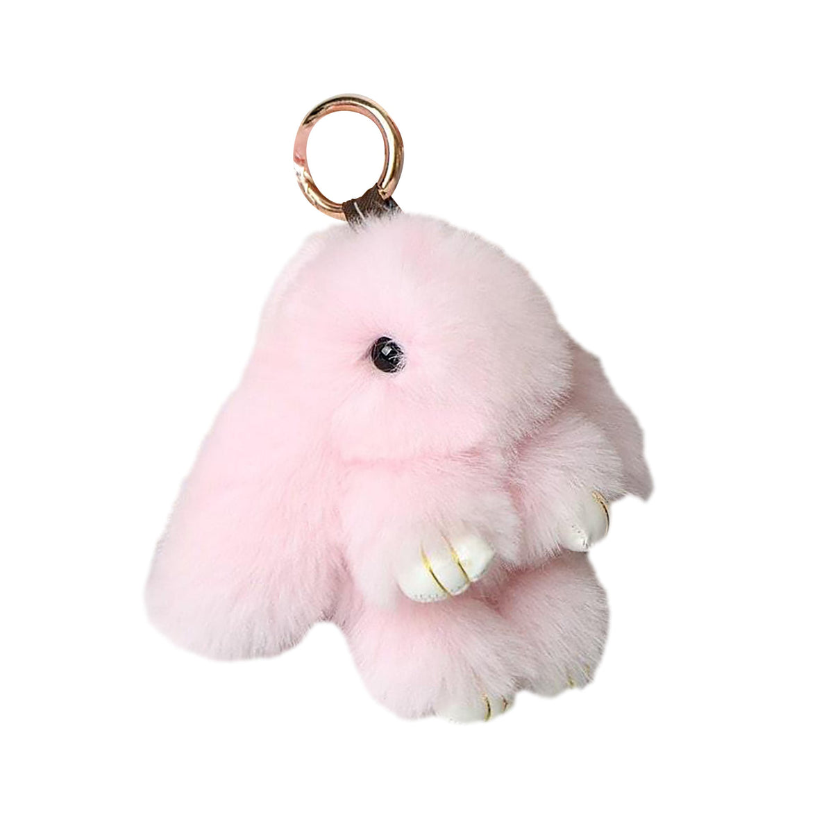Shenzhen Huiboxin Electronics Co. Ltd Impulse Buying Pink Fluffy Bunny Plush Keychain, 1 Count