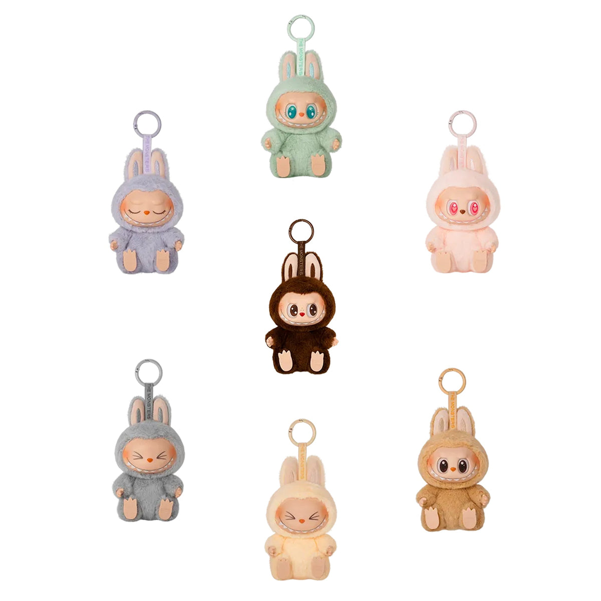 Shenzhen Huiboxin Electronics Co. Ltd Plushes Sitting Monster Keychain, Labubu Inspired, Assortment, 1 Count 694184255204