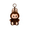 Shenzhen Huiboxin Electronics Co. Ltd Plushes Sitting Monster Keychain, Labubu Inspired, Assortment, 1 Count 694184255204
