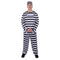 SHENZHEN PARTYGEARS DEVELOPMENT CO. LTD Costumes Jailbird Costume for Adults, Black and White Striped Pants and Top