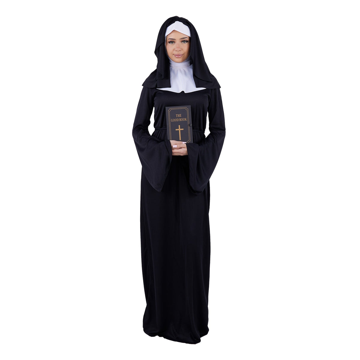 SHENZHEN PARTYGEARS DEVELOPMENT CO. LTD Costumes Nun Costume for Plus Size Adults, Black Dress 810077658918
