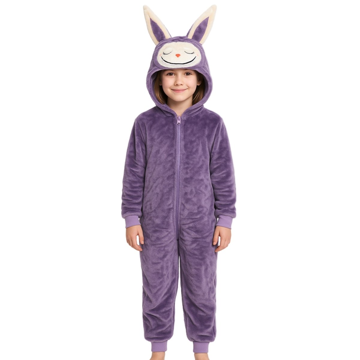 SHENZHEN SMACQWIN CO. LTD Costumes Purple Lafufu Costume for Kids, Hooded Jumpsuit