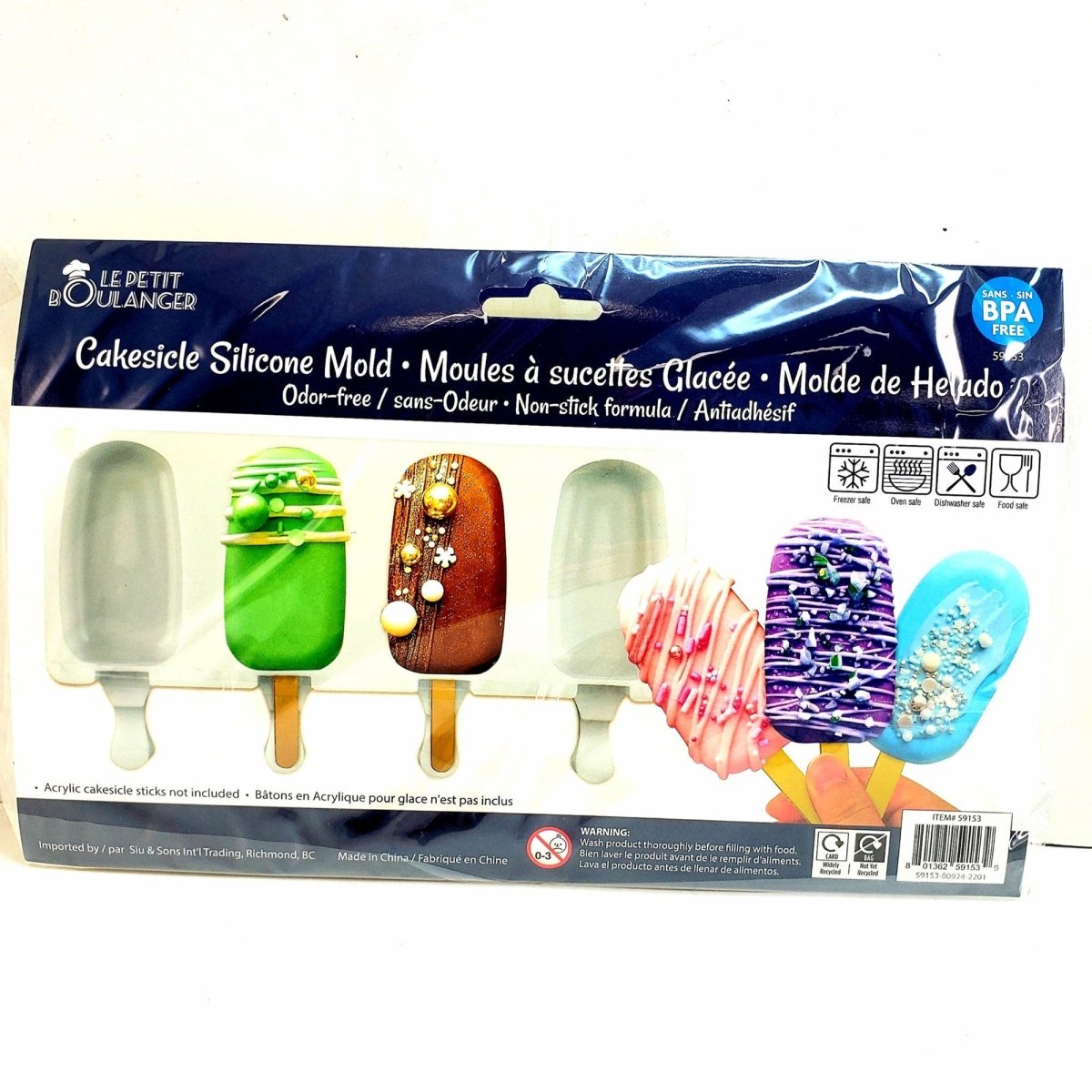 SIU & SONS INT'L TRADING Cake Supplies Large Cakesicle Mold, 1 count