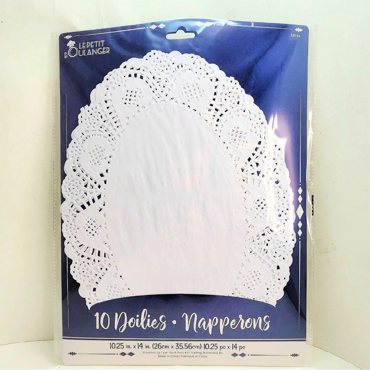 SIU & SONS INT'L TRADING Cake Supplies Oval Paper Doilies, 14 Inches, 10 Count