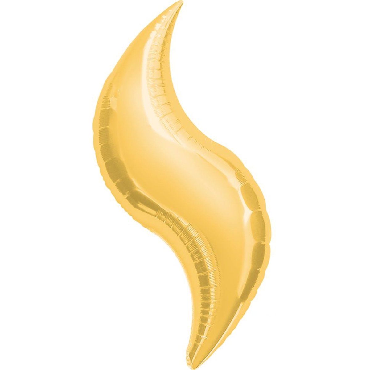 SKS NOVELTY CO LTD Balloons Curve Gold Air-Filled Foil Balloon, 28 Inches, 1 Count 026635161411