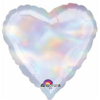 SKS NOVELTY CO LTD Balloons Iridescent Heart Foil Balloon, 18 Inches, 1 Count