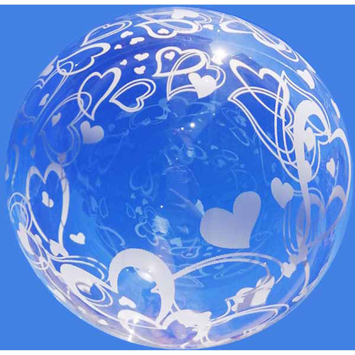 SKS NOVELTY CO LTD Balloons Lovely Hearts Bubble Balloon, 18 Inches, 1 Count 810057959158