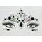 SS INTERNATIONALS Costume Accessories Black and Iridescent Face Art Crystal Stickers, 1 Count 840482505620